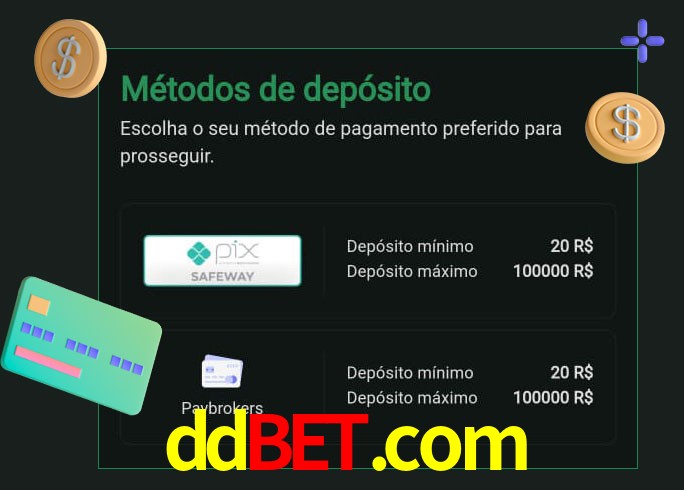 O cassino ddbet.com oferece uma grande variedade de métodos de pagamento